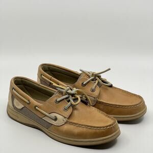 Sperry Bluefish 2-Eye Boat Shoes Linen & Oat Women’s Size 7.5